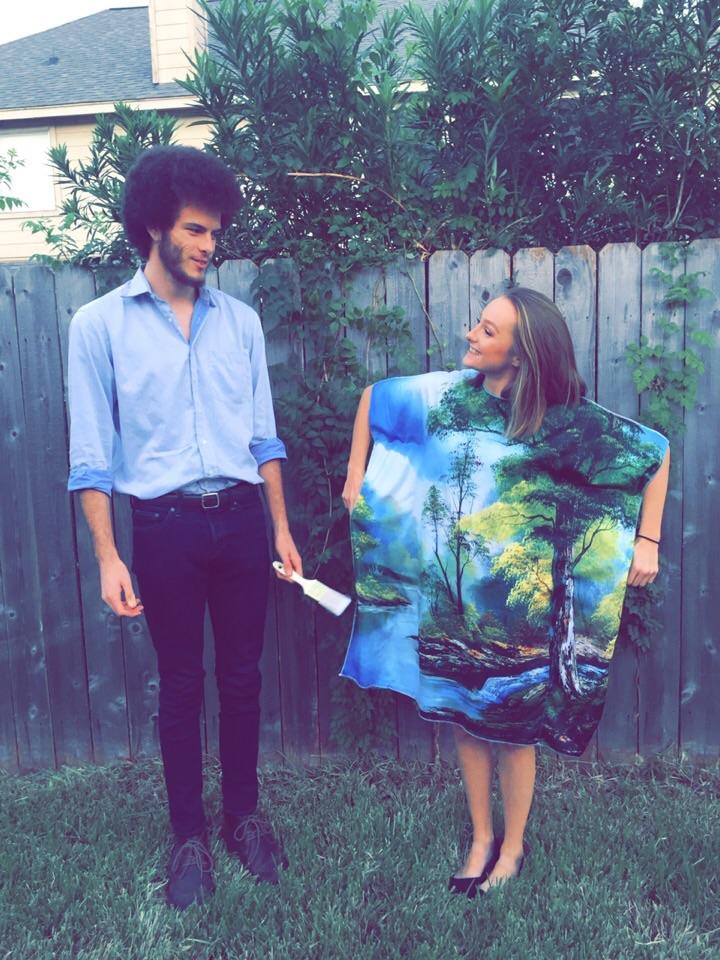 bob ross button up shirt