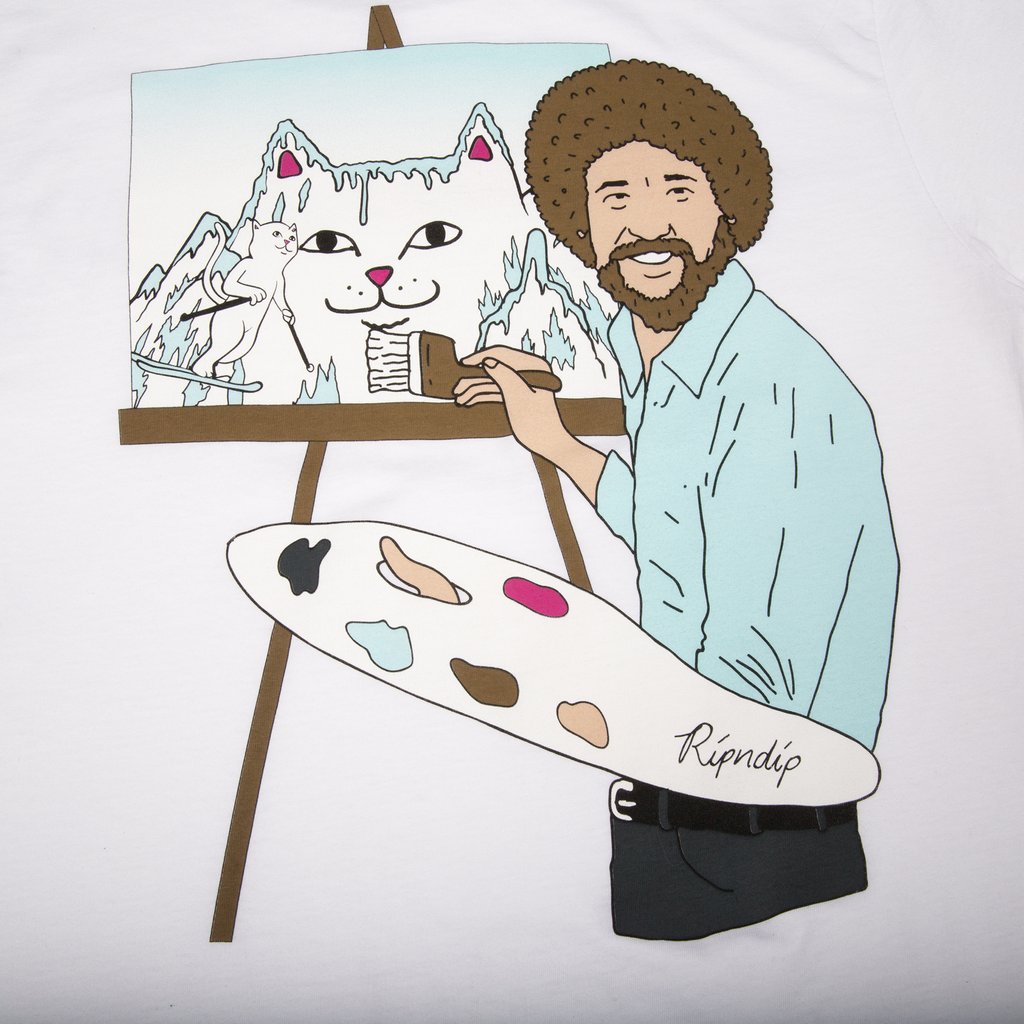 Streetwear brand RIPNDIP launched a Bob Ross product line - and we love it! |