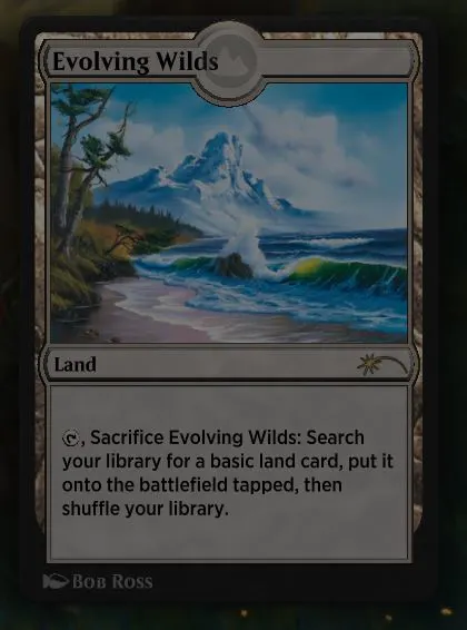 Magic: The Gathering Arena just added Bob Ross Lands | TwoInchBrush.com