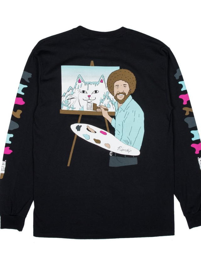 Streetwear brand RIPNDIP launched a Bob Ross product line – and we love it! Story